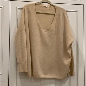 Minne Rose Cashmere V-neck sweater Beige M/L